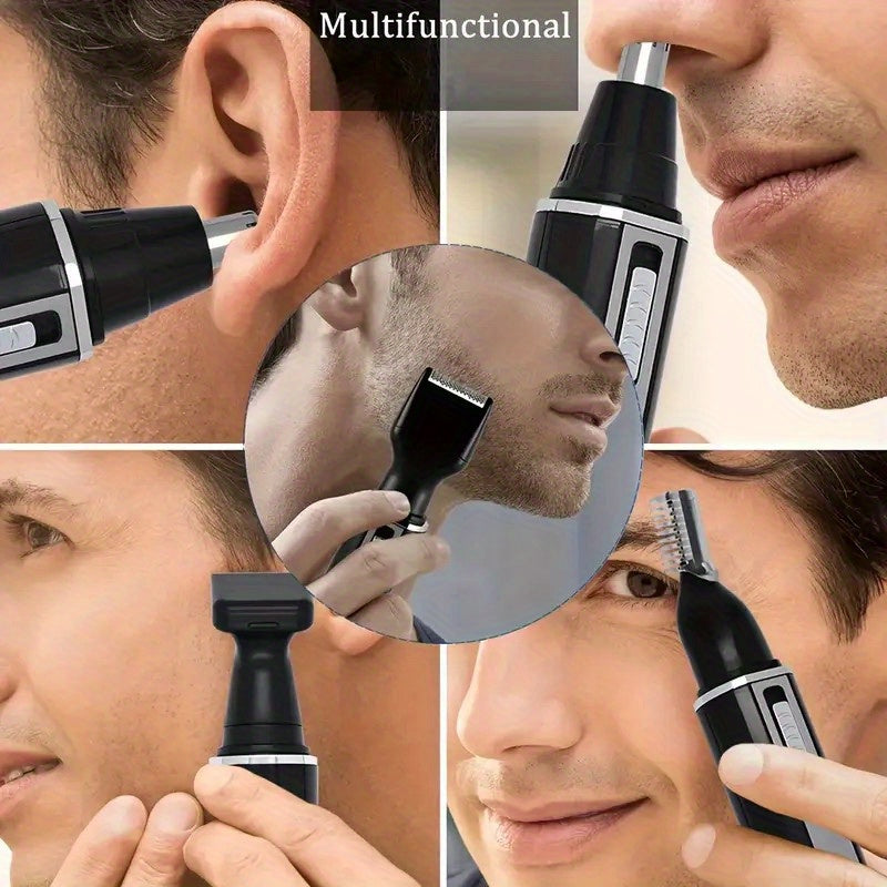 4-in-1 Men'S Grooming Kit: USB Rechargeable Electric Shaver, Nose & Ear Hair Trimmer, Beard and Eyebrow Razor, Portable Body Hair Trimmer, Men'S Personal Care Tools Set - The Best Easter&Father'S Day Gif