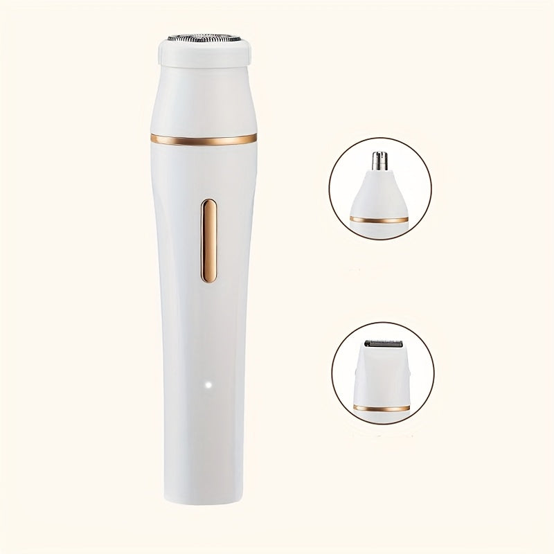 Electric Multi-Function Trimmer with Eyebrow Razor, Nose Hair Trimmer, and Shaver - Unisex Rechargeable Body Grooming Kit for Women & Men, Bikini Line Trimmer Set, Portable Gift for Ladies, Dad, Father
