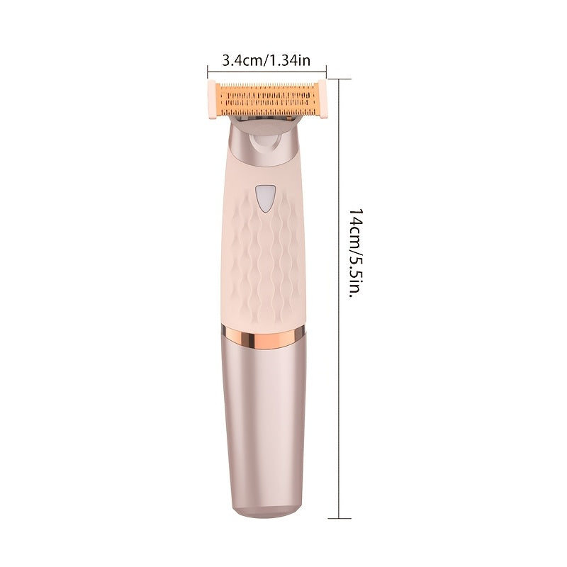 Conduroma Portable Cordless Rechargeable Electric Razor for Women - Pink & White Bikini Trimmer with Adjustable Settings, USB Charging, 300mAh Lithium Battery, Ideal for Legs, Underarms, and Body Hair Removal