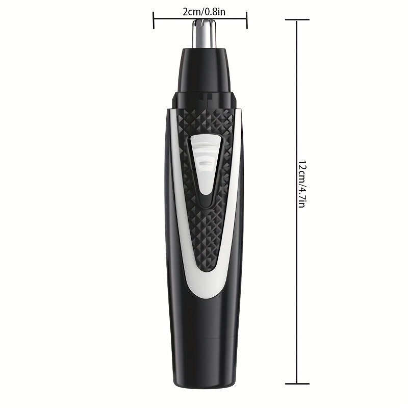 EOEVIR Electric Nose Hair Trimmer - USB Rechargeable, Portable & Detachable Blade, Compact Design for Easy Cleaning, Ergonomic Handle, Black & White, Personal Care Grooming Tool, Sleek Grooming Tool, Durable Plastic Body
