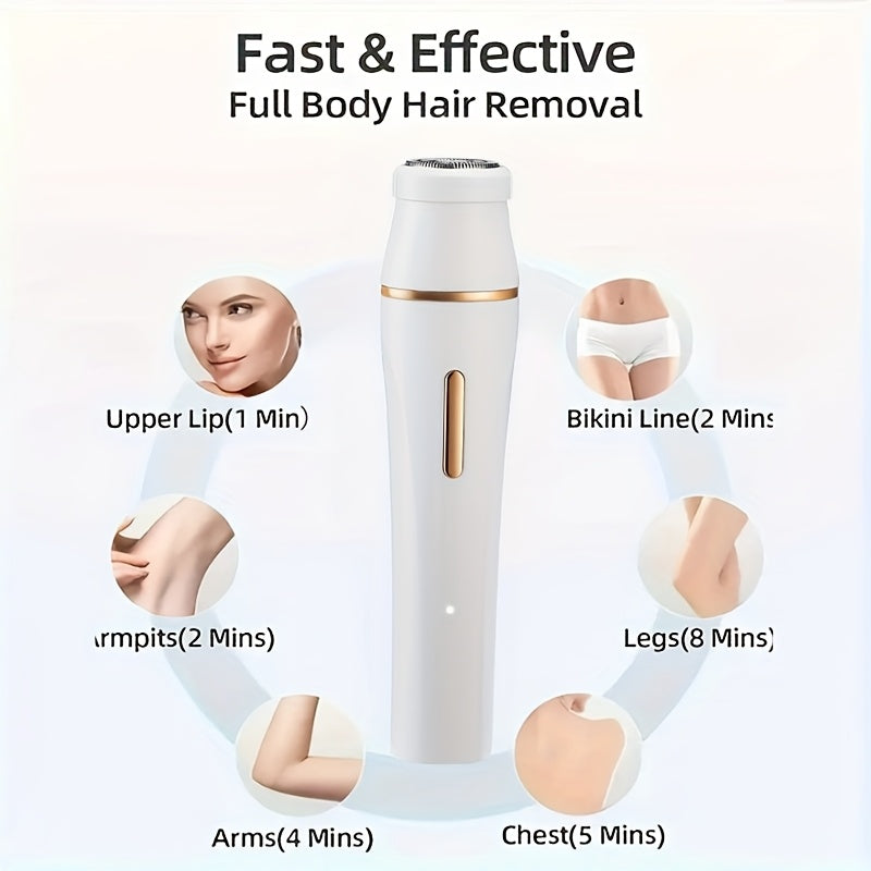 Electric Multi-Function Trimmer with Eyebrow Razor, Nose Hair Trimmer, and Shaver - Unisex Rechargeable Body Grooming Kit for Women & Men, Bikini Line Trimmer Set, Portable Gift for Ladies, Dad, Father