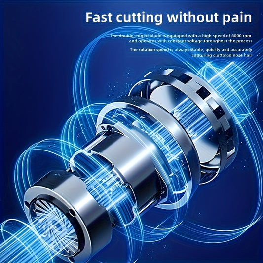 2pcs-Professional Ear and Nose Hair Trimmer, Portable Electric Nose Hair Trimmer, Neutral Design, Stainless Steel Blade, No Hair Removal, No Pain, Fashionable and Simple, USB Charging, Suitable for Trimming Nose Hair, Eyebrow and Ear Hair