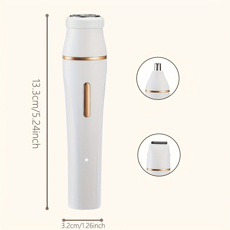 Electric Multi-Function Trimmer with Eyebrow Razor, Nose Hair Trimmer, and Shaver - Unisex Rechargeable Body Grooming Kit for Women & Men, Bikini Line Trimmer Set, Portable Gift for Ladies, Dad, Father