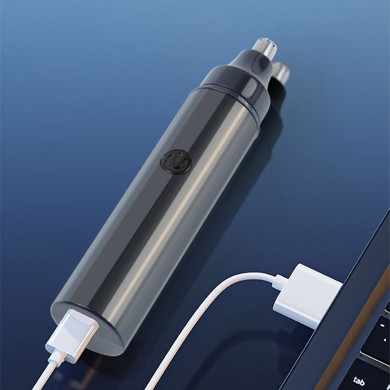1pc Electric Nose Hair Trimmer for Men - USB-Rechargeable Cordless operation, Long-Lasting Lithium Battery (400mAh) - Compact & Lightweight design, Quick-Charge Grooming Tool - Safe, Quiet Motor - ABS Construction - Travel, Car, Home Use - Ideal for
