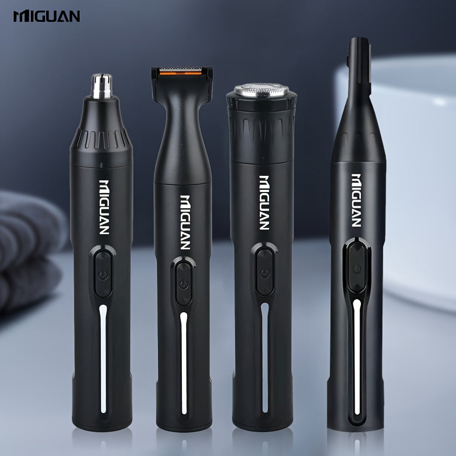 4In 1 Professional Grooming Kit, USB Rechargeable Nose Hair And Ear Hair Trimmer, Beard Eyebrow Razor, Body Hair Remover - Men'S Personal Care Tools, The Best Gift for Father'S Day, Best for Christmas, Perfect for Thanksgiving