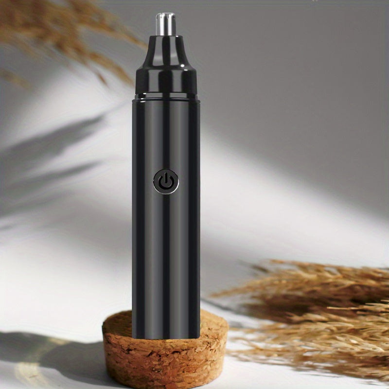 1pc Electric Nose Hair Trimmer for Men - USB-Rechargeable Cordless operation, Long-Lasting Lithium Battery (400mAh) - Compact & Lightweight design, Quick-Charge Grooming Tool - Safe, Quiet Motor - ABS Construction - Travel, Car, Home Use - Ideal for