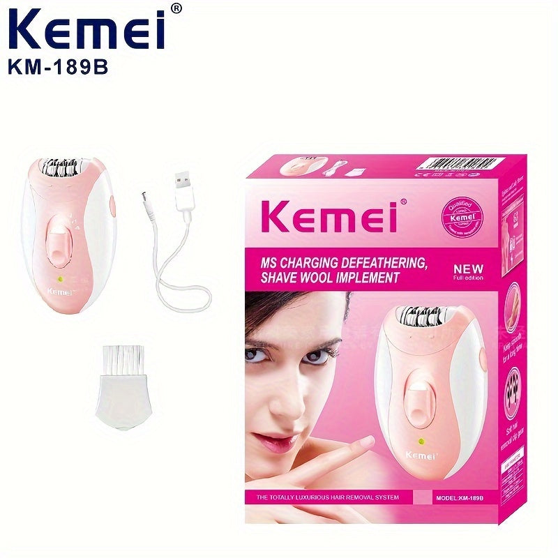 Kemei KM-189B - Stylish High-Performance Hair Trimmer for Private Areas - Portable, USB Rechargeable, Safe & Gentle - Compact Design for Effortless, On-the-Go Convenience