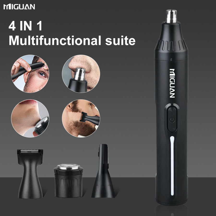 4In 1 Professional Grooming Kit, USB Rechargeable Nose Hair And Ear Hair Trimmer, Beard Eyebrow Razor, Body Hair Remover - Men'S Personal Care Tools, The Best Gift for Father'S Day, Best for Christmas, Perfect for Thanksgiving
