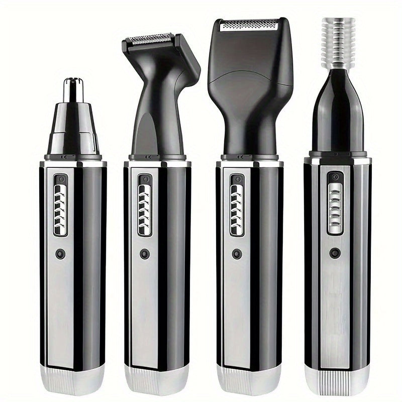 4-in-1 Men'S Grooming Kit: USB Rechargeable Electric Shaver, Nose & Ear Hair Trimmer, Beard and Eyebrow Razor, Portable Body Hair Trimmer, Men'S Personal Care Tools Set - The Best Easter&Father'S Day Gif