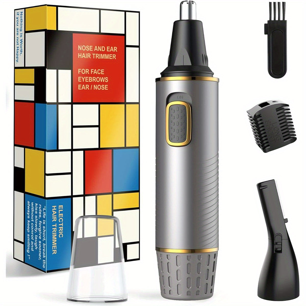 Areyzin 2-In-1 Nose And Ear Hair Trimmer - Professional, Painless, Suitable for Wet And Dry Use with Stainless Steel Blades