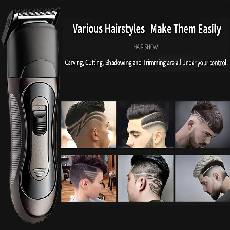 1pc Professional Multi-Function Electric Razor for Men, USB Rechargeable, Dual Blade, Stainless Steel, Nose Hair Trimmer, Precision Head, Gentle Shave, Long-Lasting 30-45min, 1 Speed, No Water Wash, 1200mAh Nickel Battery