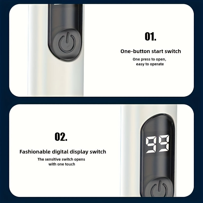 2pcs-Professional Ear and Nose Hair Trimmer, Portable Electric Nose Hair Trimmer, Neutral Design, Stainless Steel Blade, No Hair Removal, No Pain, Fashionable and Simple, USB Charging, Suitable for Trimming Nose Hair, Eyebrow and Ear Hair