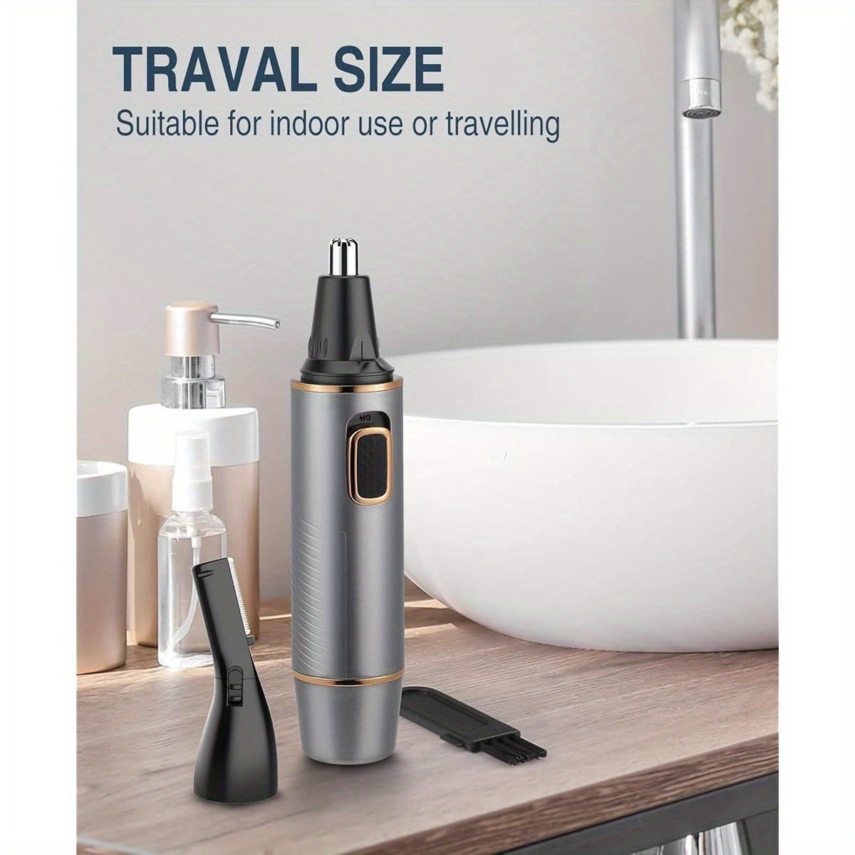 Areyzin 2-In-1 Nose And Ear Hair Trimmer - Professional, Painless, Suitable for Wet And Dry Use with Stainless Steel Blades
