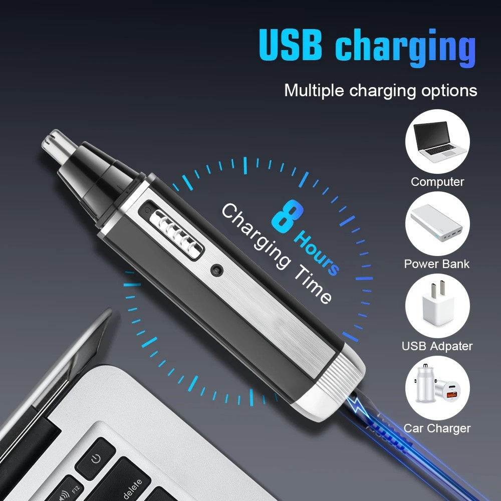 4-in-1 Men'S Grooming Kit: USB Rechargeable Electric Shaver, Nose & Ear Hair Trimmer, Beard and Eyebrow Razor, Portable Body Hair Trimmer, Men'S Personal Care Tools Set - The Best Easter&Father'S Day Gif