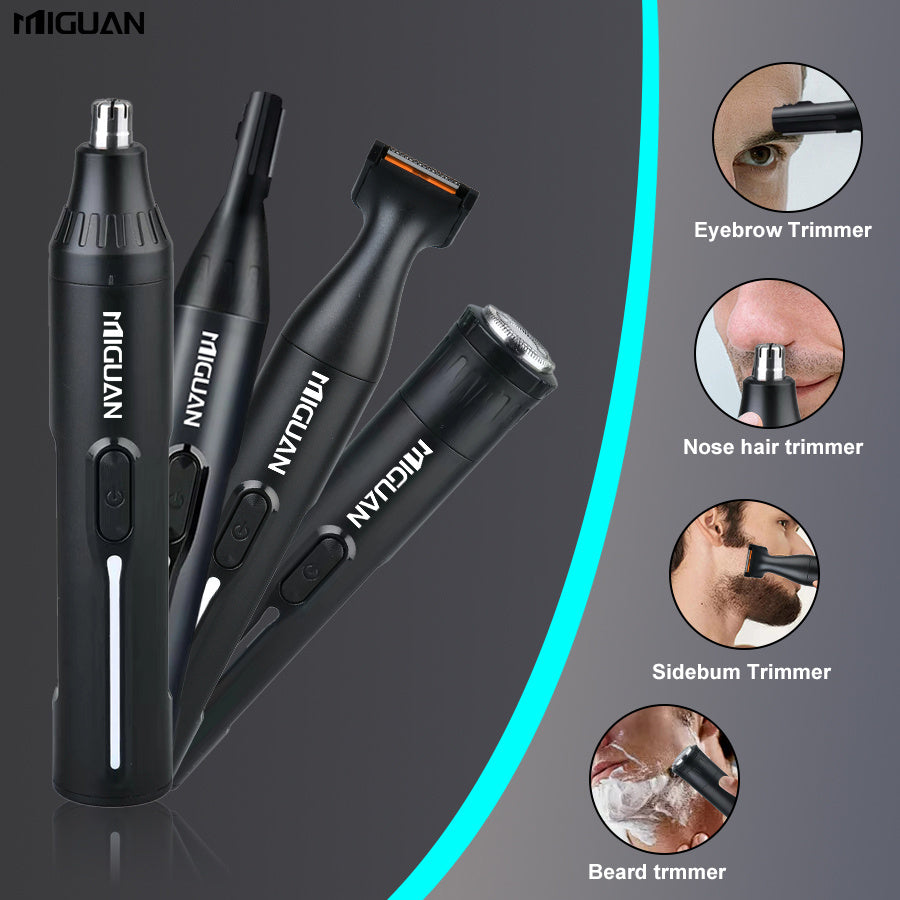 4In 1 Professional Grooming Kit, USB Rechargeable Nose Hair And Ear Hair Trimmer, Beard Eyebrow Razor, Body Hair Remover - Men'S Personal Care Tools, The Best Gift for Father'S Day, Best for Christmas, Perfect for Thanksgiving